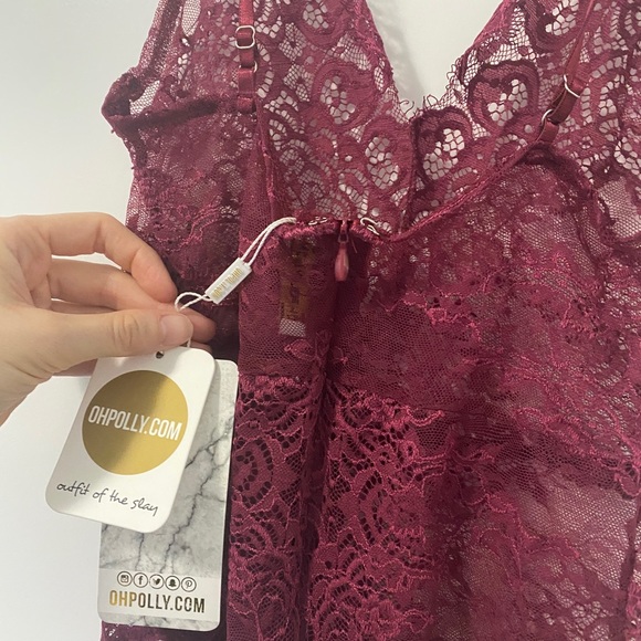 Oh Polly SHEER WE GO FLORAL LACE BODYSUIT - Picture 3 of 5